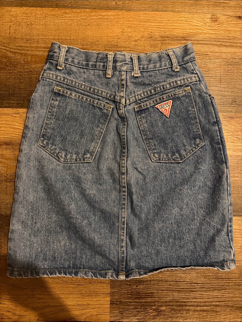 Guess Georges Marciano Vintage 80’s  Light Blue Denim Skirt